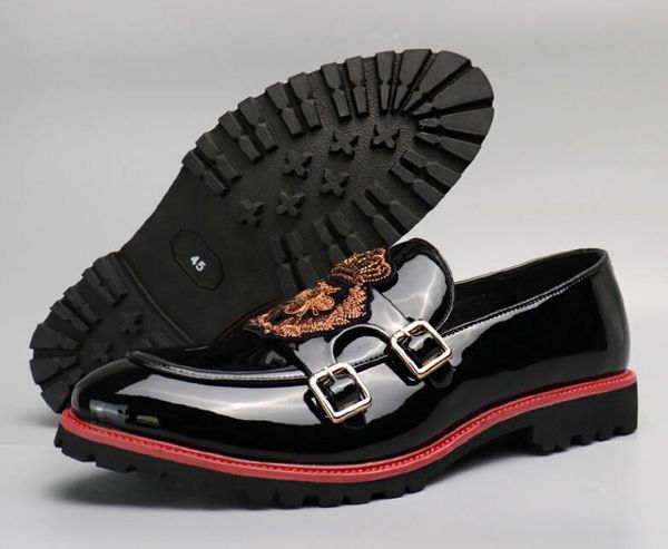 loafers men pu shallow embroidery applique belt buckle decoration slip-on casual shoes low heel comfortable classic men shoes, Black
loafers men pu shallow embroidery applique belt buckle decoration slip-on casual shoes low heel comfortable classic men shoes, Black