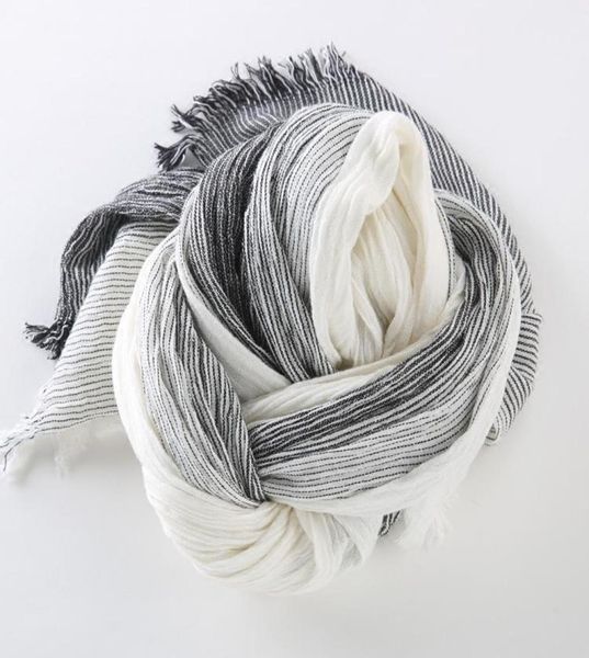 hats scarves gloves sets japanese style art early spring summer autumn neutral stripe plain pure cotton linen scarf gradual for8050361, Blue;gray
hats scarves gloves sets japanese style art early spring summer autumn neutral stripe plain pure cotton linen scarf gradual for8050361, Blue;gray