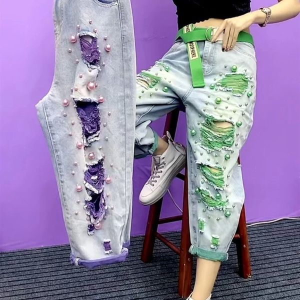 women's jeans summer women's beaded hole loose jeans women's high waist personalized thin denim pants y2k mom tear jean green, Blue
women's jeans summer women's beaded hole loose jeans women's high waist personalized thin denim pants y2k mom tear jean green, Blue
