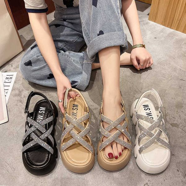 sandals cross rhinestone sandals womens summer new sponge cake platform slippers wear flip flops casual beach shoes ladies 230417, Black
sandals cross rhinestone sandals womens summer new sponge cake platform slippers wear flip flops casual beach shoes ladies 230417, Black