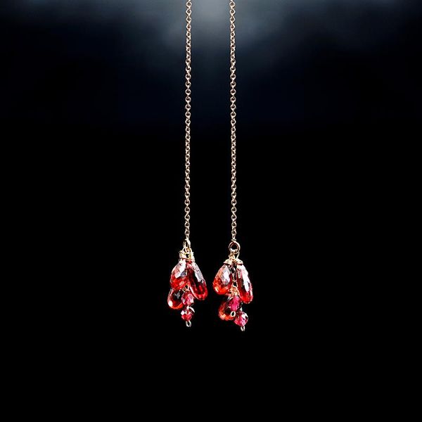 knot daimi 14k gold injection garnet long earrings female send girlfriend earrings, Silver
knot daimi 14k gold injection garnet long earrings female send girlfriend earrings, Silver