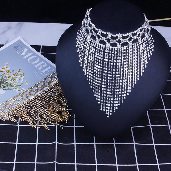 necklaces stonefans winter party statement necklace 2019 big necklaces bib jewelry rhinestone long tassel necklace choker for women, Silver
necklaces stonefans winter party statement necklace 2019 big necklaces bib jewelry rhinestone long tassel necklace choker for women, Silver