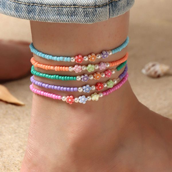 anklets 1 set bohemian beads ankle flower imitation pearl butterfly rice bead beaded foot chain handmade beach anklets for women girls g2205, Red;blue
anklets 1 set bohemian beads ankle flower imitation pearl butterfly rice bead beaded foot chain handmade beach anklets for women girls g2205, Red;blue