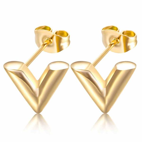 designer earrings stainless steel women stud luxury style simple v love couple earrings for lady party wedding gifts, Golden
designer earrings stainless steel women stud luxury style simple v love couple earrings for lady party wedding gifts, Golden