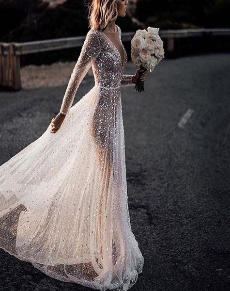shiny sequined lace wedding dress 2020 new simple sheer vneck illusion vestido de noiv custom made bride dress beach wedding dres3073396, White
shiny sequined lace wedding dress 2020 new simple sheer vneck illusion vestido de noiv custom made bride dress beach wedding dres3073396, White