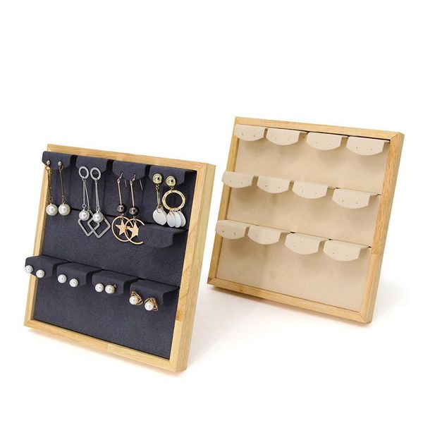 boxes raw wood microfiber jewelry earring display stand for woman ear stud holder rack storage tray, Black;white
boxes raw wood microfiber jewelry earring display stand for woman ear stud holder rack storage tray, Black;white