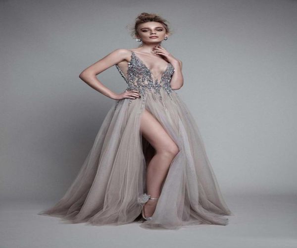 shiny luxury beads crystal long evening dresses deep v neck tulle side slit fashion runway prom party gowns 20198210101, Black;red
shiny luxury beads crystal long evening dresses deep v neck tulle side slit fashion runway prom party gowns 20198210101, Black;red
