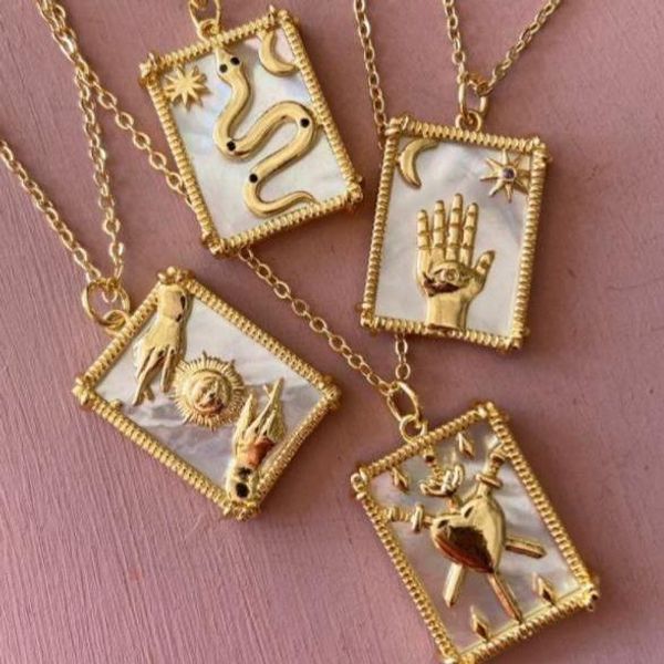 necklaces 5pcs cubic zirconia hand sun heart snake on mop rectangle pendant necklace gold plated mother of pearl charm jewelry accessory, Silver
necklaces 5pcs cubic zirconia hand sun heart snake on mop rectangle pendant necklace gold plated mother of pearl charm jewelry accessory, Silver