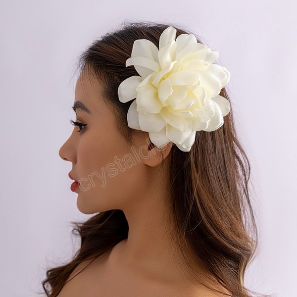 bohemian hair clip women handmade large flower hairpin elegant side bangs clips ornament bridal wedding dance prom headdress, Slivery;white
bohemian hair clip women handmade large flower hairpin elegant side bangs clips ornament bridal wedding dance prom headdress, Slivery;white