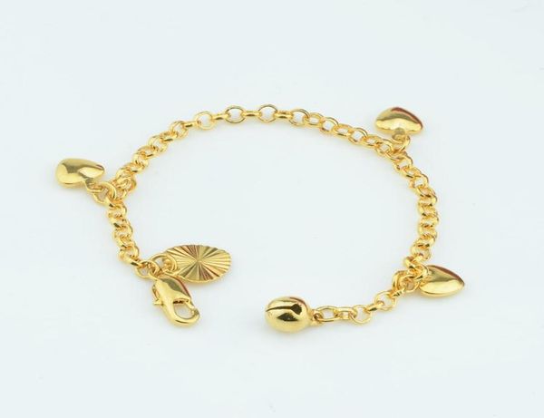 fashion baby kids women gold color filled lovely smooth heart jingle bell charm bracelet new5013808, Black
fashion baby kids women gold color filled lovely smooth heart jingle bell charm bracelet new5013808, Black