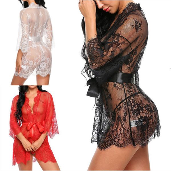 set skirt hollow mesh yarn lace ribbon robe simulated silk sleepwear thin home clothing solid color bathroom 132 230520, Red;black
set skirt hollow mesh yarn lace ribbon robe simulated silk sleepwear thin home clothing solid color bathroom 132 230520, Red;black