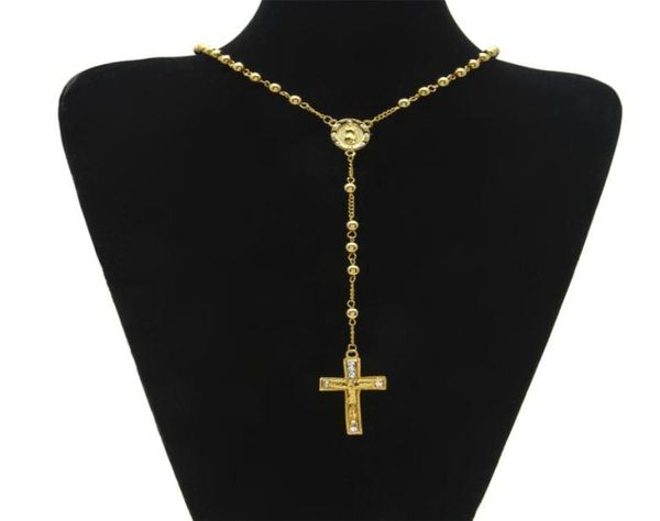 men039s catholic religious jewelry hip hop style gold color stainless steel bead necklace jesus cross rosary necklace chain5109565, Silver
men039s catholic religious jewelry hip hop style gold color stainless steel bead necklace jesus cross rosary necklace chain5109565, Silver