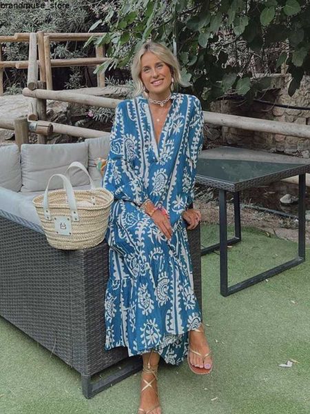 casual dresses female fashion v neck marmaid printing dress women's casual full sleeve dresses woman 2022 casual bohemia vacation beach, Black;gray 
casual dresses female fashion v neck marmaid printing dress women's casual full sleeve dresses woman 2022 casual bohemia vacation beach, Black;gray