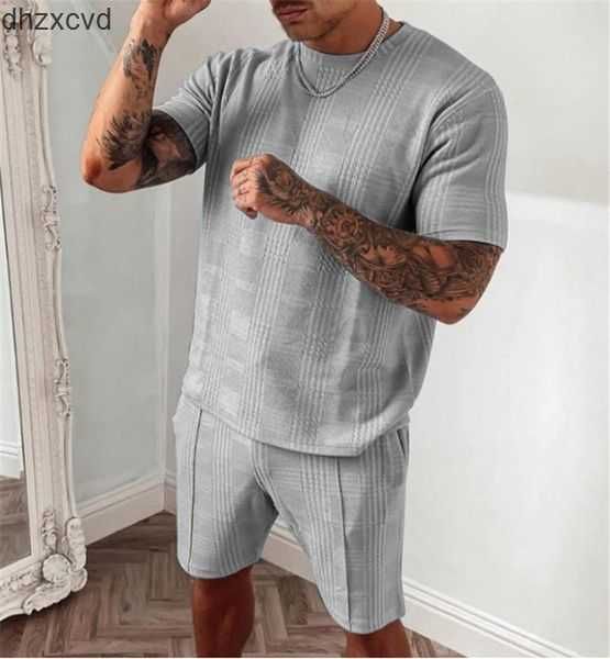 men's tracksuits summer tracksuit men casual sports set solid color plaid short sleeved shorts sets mens fashion piece sportswear hk6s, Gray
men's tracksuits summer tracksuit men casual sports set solid color plaid short sleeved shorts sets mens fashion piece sportswear hk6s, Gray