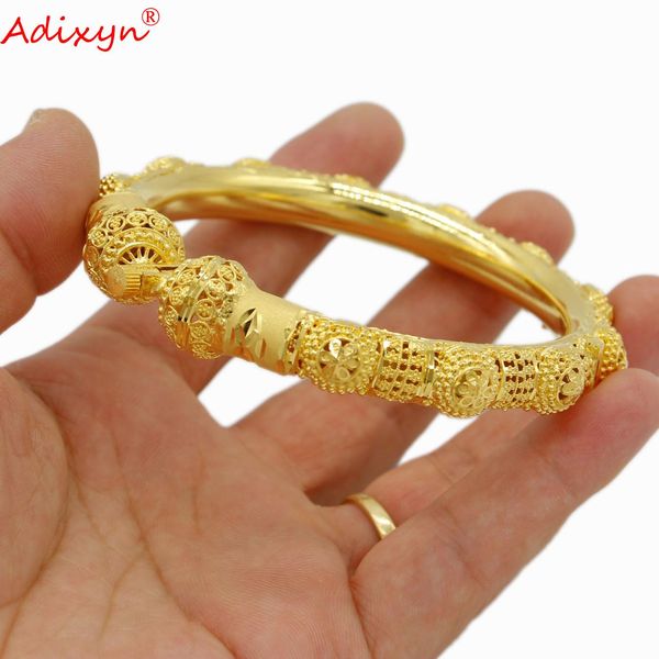bangle adixyn new india women's hand bracelets 24k gold color/copper fashion jewelry can open wide 10mm wedding gifts n09273, Black
bangle adixyn new india women's hand bracelets 24k gold color/copper fashion jewelry can open wide 10mm wedding gifts n09273, Black