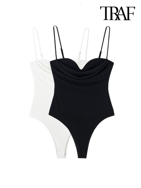 women s jumpsuits rompers traf women fashion with sweetheart neck draped bodysuits vintage backless zipper thin straps female playsuits muje, Black;white
women s jumpsuits rompers traf women fashion with sweetheart neck draped bodysuits vintage backless zipper thin straps female playsuits muje, Black;white