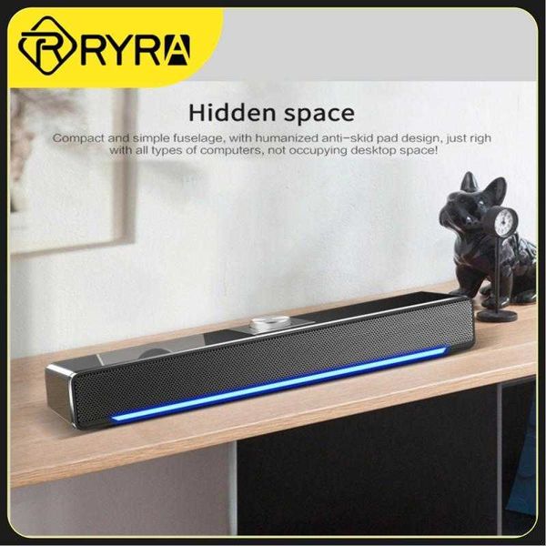 Image of Cell Phone Speakers RYRA USB Bluetooth Speaker Wired Computer Music Player Speaker Bass Stereo ful Subwoofer for PC Laptop Z0522