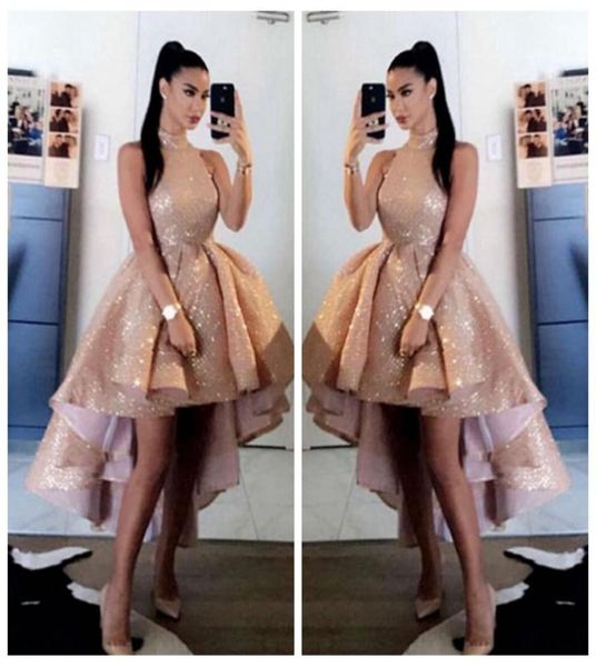 bling bling sequins rose gold high neck prom dresses 2020 short front long back sleeveless formal party evening gowns vestido6442023, Black
bling bling sequins rose gold high neck prom dresses 2020 short front long back sleeveless formal party evening gowns vestido6442023, Black