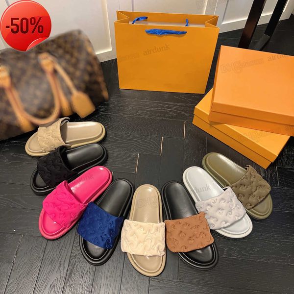 2023 pool pillow mules women designers sandals sunset flat comfort padded front strap slippers fashionable easy-to-wear style slides size 35, Black
2023 pool pillow mules women designers sandals sunset flat comfort padded front strap slippers fashionable easy-to-wear style slides size 35, Black