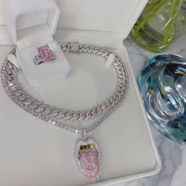necklaces new all hallows' day gift jewelry for women iced out bling cz tennis chain tongue pendant drip dollar lip necklace, Silver
necklaces new all hallows' day gift jewelry for women iced out bling cz tennis chain tongue pendant drip dollar lip necklace, Silver