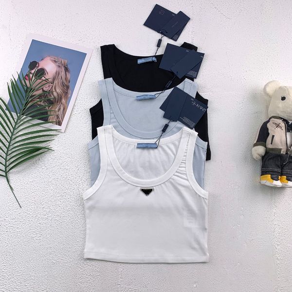 prad summer womens tanks fashion knits vests casual short t shirt graphic knit tees breathable soprt camis tank woman vest 23ss, White
prad summer womens tanks fashion knits vests casual short t shirt graphic knit tees breathable soprt camis tank woman vest 23ss, White