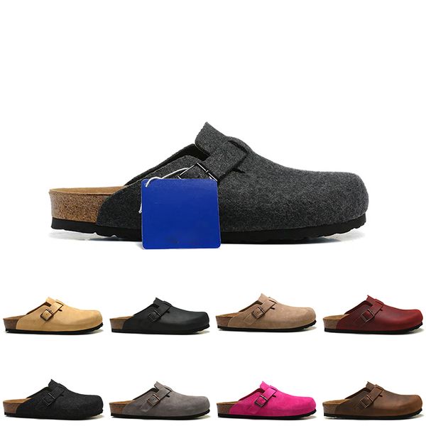 boston clogs luxury designer women mens slippers oiled leather bag head pull suede cork sandals outdoor autumn winter loafers shoes classic, Black
boston clogs luxury designer women mens slippers oiled leather bag head pull suede cork sandals outdoor autumn winter loafers shoes classic, Black