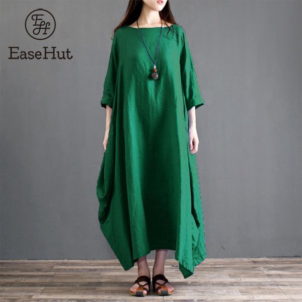 dresses easehut ethnic women dress solid cotton pocket round neck 3/4 sleeve loose baggy vintage maxi gown robe onepiece plus size, Black;gray
dresses easehut ethnic women dress solid cotton pocket round neck 3/4 sleeve loose baggy vintage maxi gown robe onepiece plus size, Black;gray