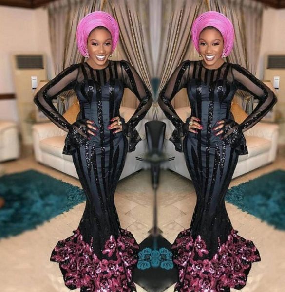 aso ebi black prom dresses sheer long sleeves mermaid evening gowns with fuchsia sequined appliques south african women formal wea4900249
aso ebi black prom dresses sheer long sleeves mermaid evening gowns with fuchsia sequined appliques south african women formal wea4900249