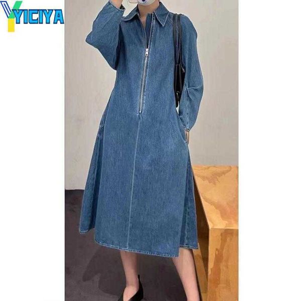 yiciya casual dresses spring women denim long sleeve dress female ladies european style vestidos, Black;gray
yiciya casual dresses spring women denim long sleeve dress female ladies european style vestidos, Black;gray