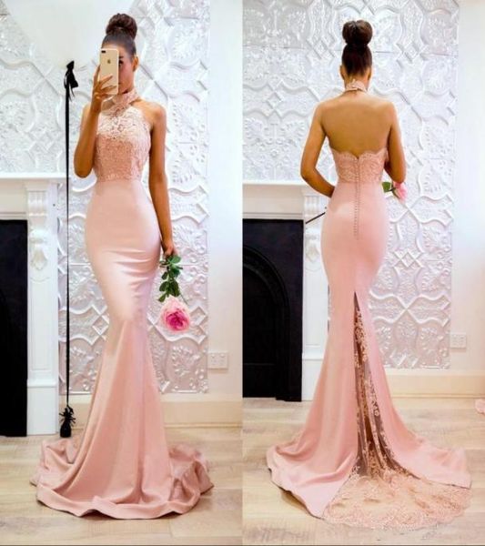 baby pink mermaid prom dresses long halter neck lace evening party gowns sweep train backless bridesmaid dress women gowns6872685, Black
baby pink mermaid prom dresses long halter neck lace evening party gowns sweep train backless bridesmaid dress women gowns6872685, Black