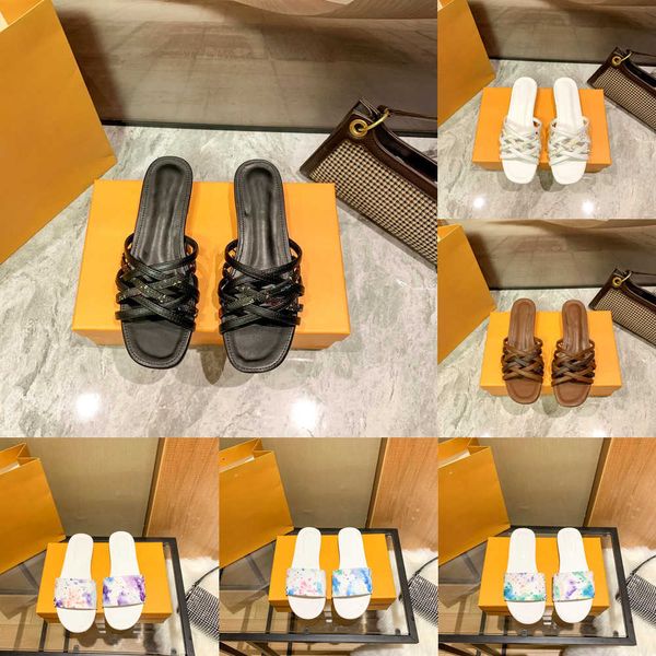 tie dye revival flat mules shoes 2023ss women slides sandals designer criss cross straps monograms print letter waterfront brown white summe, Black
tie dye revival flat mules shoes 2023ss women slides sandals designer criss cross straps monograms print letter waterfront brown white summe, Black