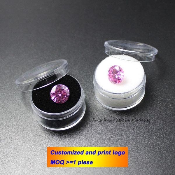 boxes gem display box round plastic diamond case stone box with black and white pad, Black;white
boxes gem display box round plastic diamond case stone box with black and white pad, Black;white