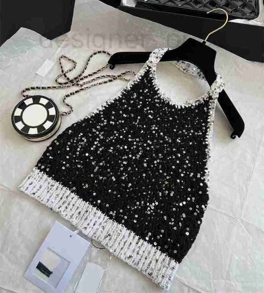 women's t-shirt designer 2023 summer new tube vest sequins t-shirt hollow out grade casual shirt sling fashion ootd polo mother's, White
women's t-shirt designer 2023 summer new tube vest sequins t-shirt hollow out grade casual shirt sling fashion ootd polo mother's, White