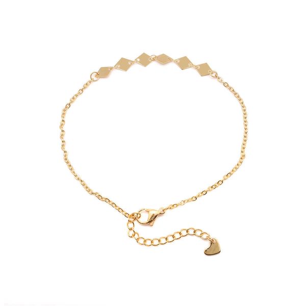 anklets 304 stainless steel anklet gold color rhombus 23cm(9") long 1 piece g220519, Red;blue
anklets 304 stainless steel anklet gold color rhombus 23cm(9") long 1 piece g220519, Red;blue