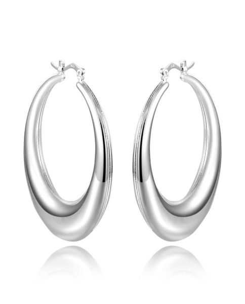 925 sterling silver hollow oval hoop earrings small012345498297, Golden;silver 
925 sterling silver hollow oval hoop earrings small012345498297, Golden;silver