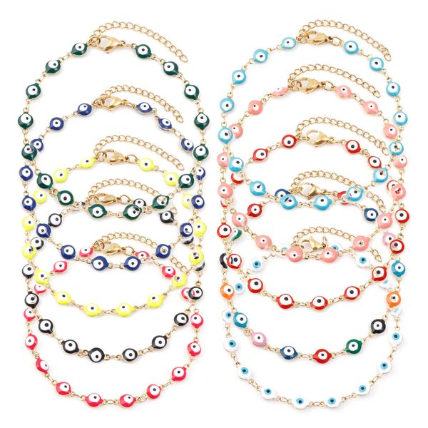 anklets 304 stainless steel religious anklet gold color multicolor enamel evil eye for women men jewelry 22.5cm(8 5/8") long 1 piece g2, Red;blue
anklets 304 stainless steel religious anklet gold color multicolor enamel evil eye for women men jewelry 22.5cm(8 5/8") long 1 piece g2, Red;blue