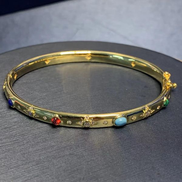 bangle new roman style colored stone turquoise bracelet women's bohemia design exquisite zirconia bangle jewelry zk35, Black
bangle new roman style colored stone turquoise bracelet women's bohemia design exquisite zirconia bangle jewelry zk35, Black
