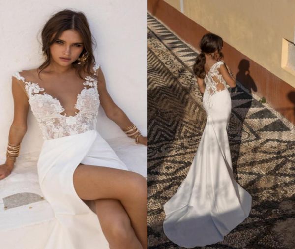 lian rokman 2019 wedding dresses with appliques illusion v neck mermaid bridal wedding gowns thigh slit beach satin wedding d9330960, White
lian rokman 2019 wedding dresses with appliques illusion v neck mermaid bridal wedding gowns thigh slit beach satin wedding d9330960, White