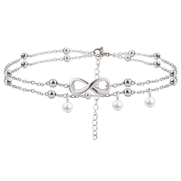 anklets 304 stainless steel stylish link cable chain multilayer layered anklet imitation pearl infinity symbol 22cm(8 5/8") long 1piece, Red;blue
anklets 304 stainless steel stylish link cable chain multilayer layered anklet imitation pearl infinity symbol 22cm(8 5/8") long 1piece, Red;blue