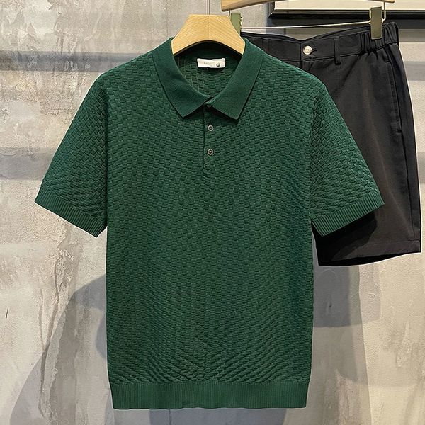 men s polos 2023 light luxury casual knit polo shirt solid color plaid texture lapel breathable loose leisure t shirt summer 230522, White;black
men s polos 2023 light luxury casual knit polo shirt solid color plaid texture lapel breathable loose leisure t shirt summer 230522, White;black