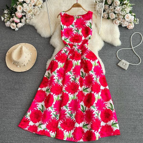 high end light luxury retro temperament dress sleeveless round neck waistband slim and three-dimensional cut a-line dress elegant long skirt, Black;gray
high end light luxury retro temperament dress sleeveless round neck waistband slim and three-dimensional cut a-line dress elegant long skirt, Black;gray