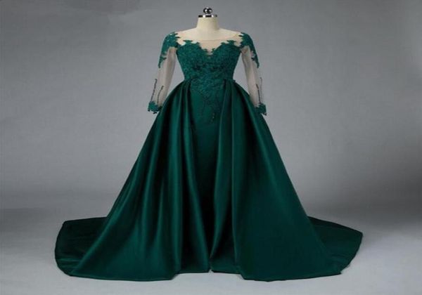 green satin mermaid evening dresses detachable train beads lace prom gowns side split long sleeves women formal dress prom with be7442154, Black;red
green satin mermaid evening dresses detachable train beads lace prom gowns side split long sleeves women formal dress prom with be7442154, Black;red