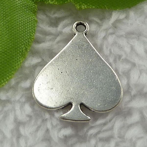other 160 pieces antique silver playing cards black heart charms 23x19mm #1912 
other 160 pieces antique silver playing cards black heart charms 23x19mm #1912