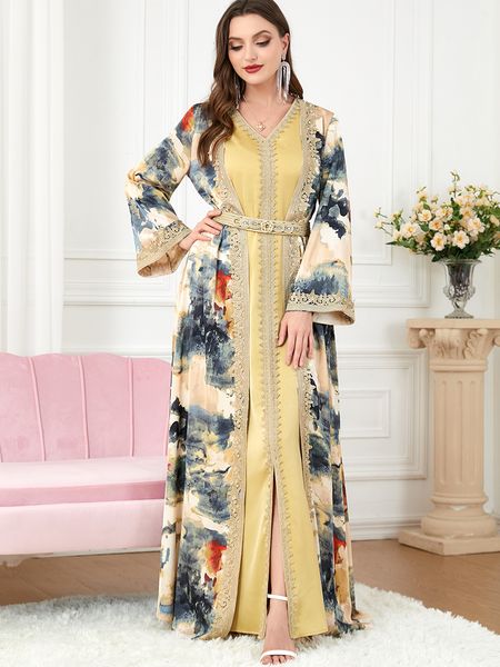 ethnic clothing moroccan islamic party dress abaya women's 2-piece islamic dress belt embroidery kaftan vesidos maxi abayas elegant caf, Red
ethnic clothing moroccan islamic party dress abaya women's 2-piece islamic dress belt embroidery kaftan vesidos maxi abayas elegant caf, Red