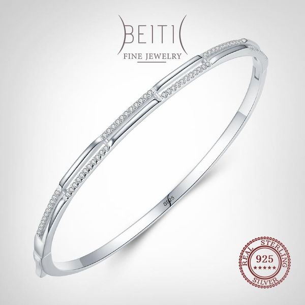 bangle beitil exquisite genuine 925 sterling silver clear zircon bracelets for women girl cute accessories fashion minimalist jewelry, Black
bangle beitil exquisite genuine 925 sterling silver clear zircon bracelets for women girl cute accessories fashion minimalist jewelry, Black