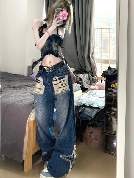 women's jeans korean fashion y2k retro blue jeans women's large hip hop street clothing low waist boyfriend jeans women's 230
women's jeans korean fashion y2k retro blue jeans women's large hip hop street clothing low waist boyfriend jeans women's 230