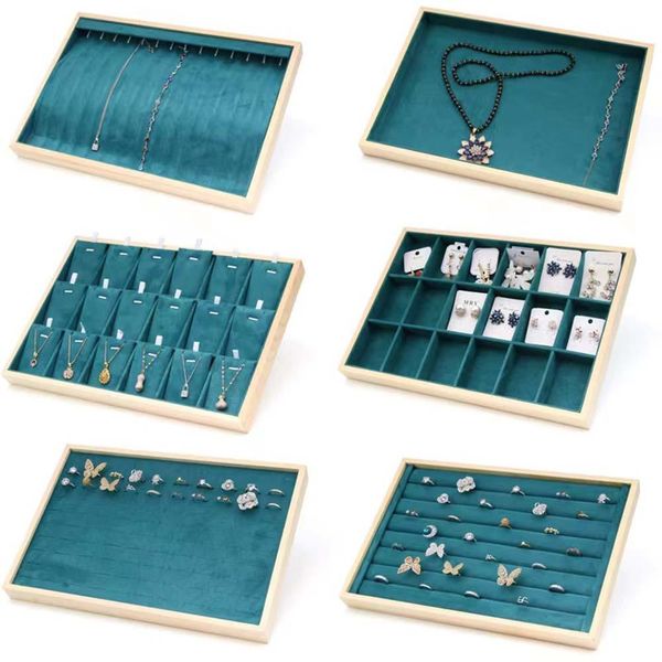 boxes new solid wood microfiber european jewelry display stand ring earring bracelet accessories green organize storage, Black;white
boxes new solid wood microfiber european jewelry display stand ring earring bracelet accessories green organize storage, Black;white