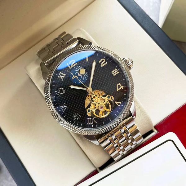 the classic men's watch automatic mechanical movement is available in many colors 40mm2, Slivery;brown
the classic men's watch automatic mechanical movement is available in many colors 40mm2, Slivery;brown