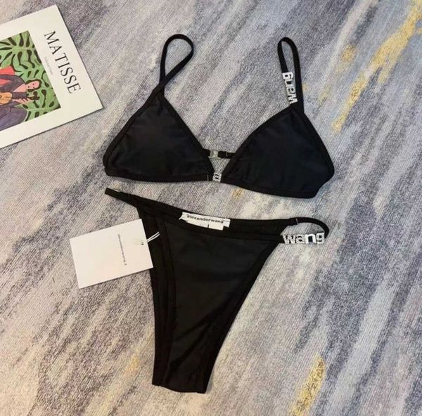 wonmen designer aw dawangjia 23 spring and summer new crystal letter decorative wang bikini rimless underwear swimsuit set breathable design, White;black
wonmen designer aw dawangjia 23 spring and summer new crystal letter decorative wang bikini rimless underwear swimsuit set breathable design, White;black