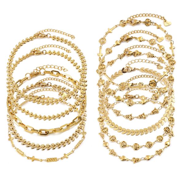 anklets doreenbeads stainless steel anklet gold color for women beach foot leg chain ankle bracelets jewelry gift 22.5cm-23.5cm 1 piece g220, Red;blue
anklets doreenbeads stainless steel anklet gold color for women beach foot leg chain ankle bracelets jewelry gift 22.5cm-23.5cm 1 piece g220, Red;blue
